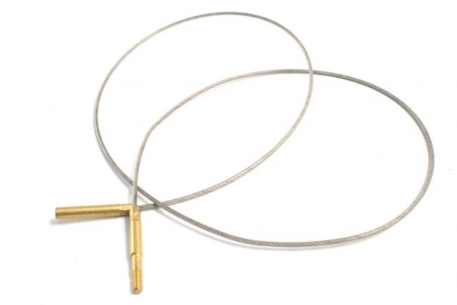 flexibler Reinigungsstab Edelstahldraht, ab Kaliber .22 / 5,56 mm ca. 900mm, Stahl, Innen- & Außengewinde